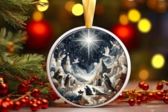 Round Christmas Ornament Sublimation|Clipart Product Image 1
