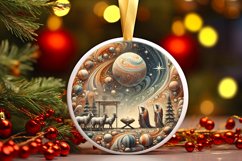 Round Christmas Ornament Sublimation|Clipart Product Image 1