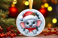 Round Christmas Ornament Sublimation|Clipart Product Image 1