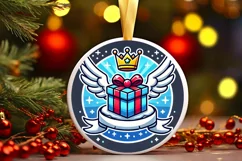Round Christmas Ornament Sublimation|Clipart Product Image 2
