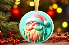Colorful Pastel Santa PNG Product Image 3