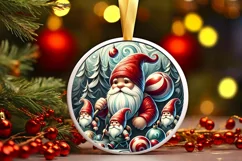 Round Christmas Ornament Sublimation|Clipart Product Image 2
