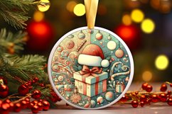 Round Christmas Ornament Sublimation|Clipart Product Image 1