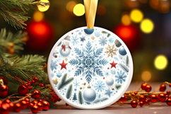 Round Christmass Ornament PNG Product Image 1