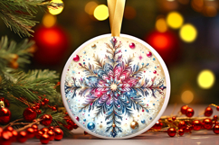 Round Christmass Ornament PNG Product Image 1