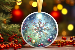 Round Christmass Ornament PNG Product Image 1