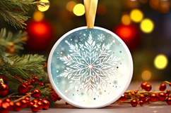 Round Christmass Ornament PNG Product Image 1