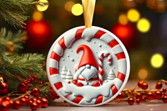 Round Christmas Ornament Sublimation|Clipart Product Image 2