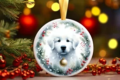 Pastel Christmas Dog Watercolor PNG Product Image 3