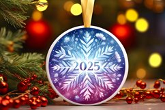 Round Christmas Ornament Sublimation|Clipart Product Image 2