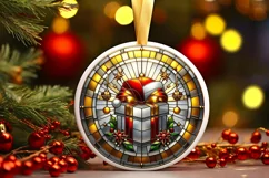 Round Christmas Ornament Sublimation|Clipart Product Image 2