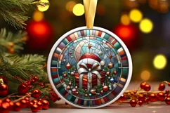 Round Christmas Ornament Sublimation|Clipart Product Image 2