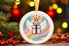 Round Christmas Ornament Sublimation|Clipart Product Image 2