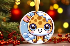 Round Christmas Ornament Sublimation|Clipart Product Image 2