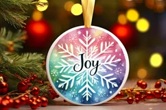 Round Christmas Ornament Sublimation|Clipart Product Image 1
