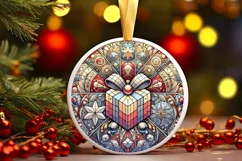 Round Christmas Ornament Sublimation|Clipart Product Image 1