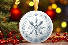 Round Christmas Ornament Sublimation|Clipart Product Image 1
