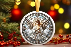 Round Christmas Ornament Sublimation|Clipart Product Image 2