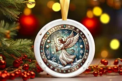 Round Christmas Ornament Sublimation|Clipart Product Image 2