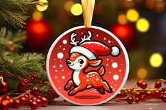 Round Christmas Ornament Sublimation|Clipart Product Image 1