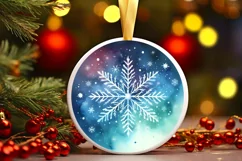 Round Christmas Ornament Sublimation|Clipart Product Image 1