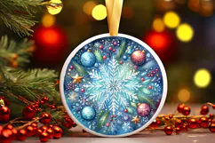 Round Christmass Ornament PNG Product Image 1