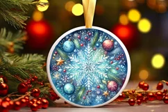 Round Christmas Ornament Sublimation|Clipart Product Image 3