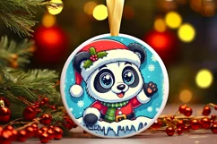 Round Christmas Ornament Sublimation|Clipart Product Image 1