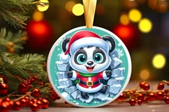 Round Christmas Ornament Sublimation|Clipart Product Image 1