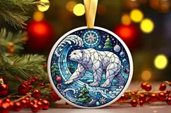 Round Christmas Ornament Sublimation|Clipart Product Image 2
