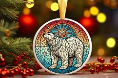 Round Christmas Ornament Sublimation|Clipart Product Image 2
