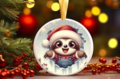 Round Christmas Ornament Sublimation|Clipart Product Image 1
