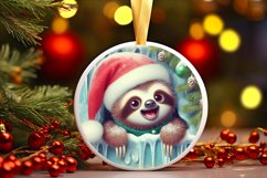 Round Christmas Ornament Sublimation|Clipart Product Image 1