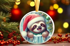Round Christmas Ornament Sublimation|Clipart Product Image 1
