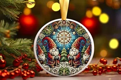 Round Christmas Ornament Sublimation|Clipart Product Image 2