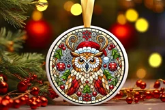 Round Christmas Ornament Sublimation|Clipart Product Image 2