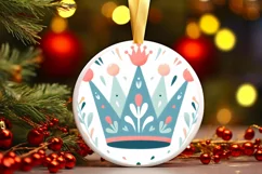 Round Christmas Ornament Sublimation|Clipart Product Image 2