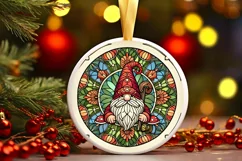 Round Christmas Ornament Sublimation|Clipart Product Image 2