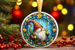 Round Christmas Ornament Sublimation|Clipart Product Image 2