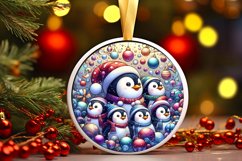 Round Christmas Ornament Sublimation|Clipart Product Image 1