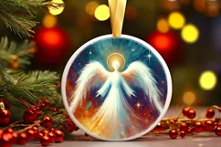 Round Christmas Ornament Sublimation|Clipart Product Image 2