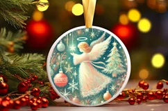 Round Christmas Ornament Sublimation|Clipart Product Image 2