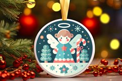 Round Christmas Ornament Sublimation|Clipart Product Image 2