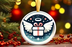 Round Christmas Ornament Sublimation|Clipart Product Image 2