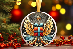 Round Christmass Ornament PNG Product Image 1
