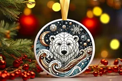 Round Christmas Ornament Sublimation|Clipart Product Image 2