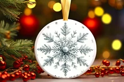 Round Christmas Ornament Sublimation|Clipart Product Image 3