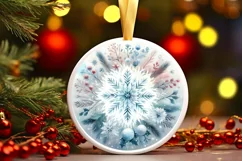 Round Christmas Ornament Sublimation|Clipart Product Image 3