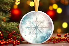 Round Christmass Ornament PNG Product Image 1
