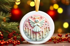 Round Christmas Ornament Sublimation|Clipart Product Image 2